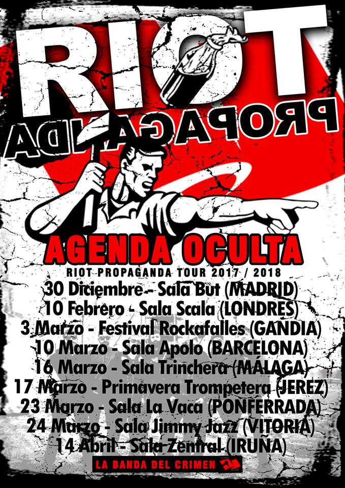 RIOT PROPAGANDA agota las entradas para su concierto en Madrid presentando "Agenda Oculta"