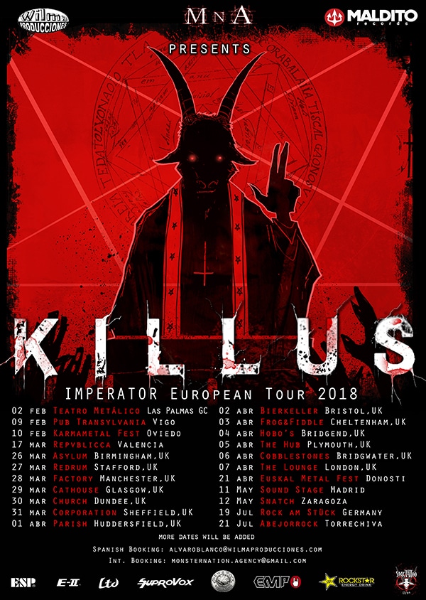 Killus: fechas de la gira presentación de Imperator y nuevo single