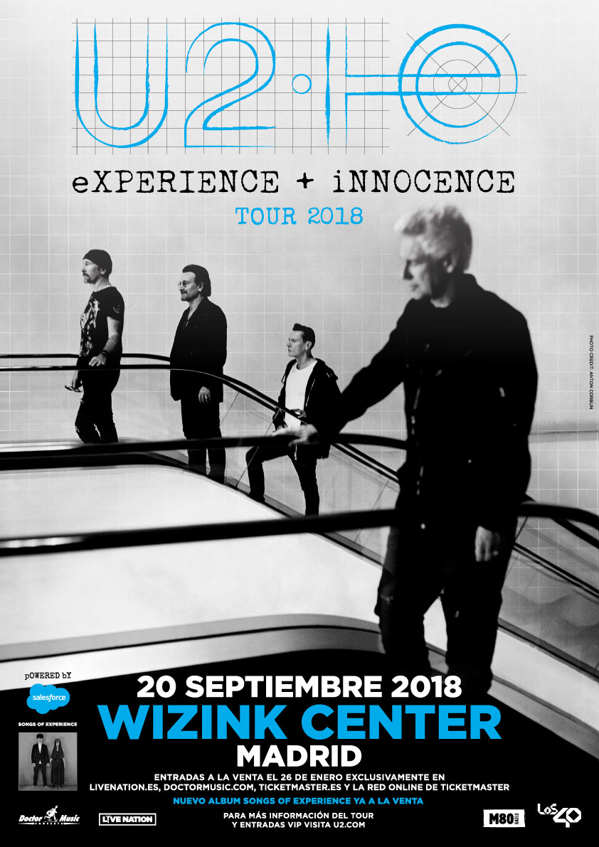U2 volverán a Madrid después de 13 años en septiembre de 2018