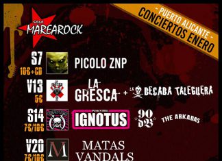 Programación para el mes de enero en la Sala Marearock de Alicante