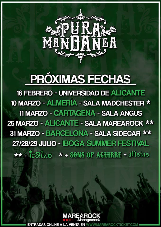 Primeras fechas de Pura Mandanga del 2017