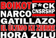 Cartel del Fuck The Censorship Festival en Villena (Alicante)