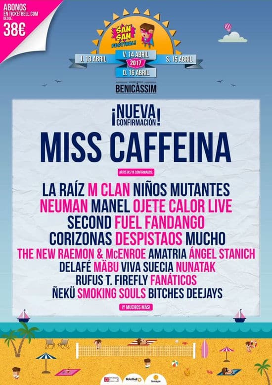 Sansan festival Miss Caffeina confirmados para el Sansan Festival 2017