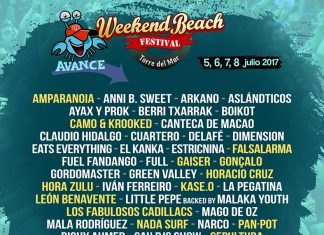 Avance del cartel del Weekend Beach Festival 2017