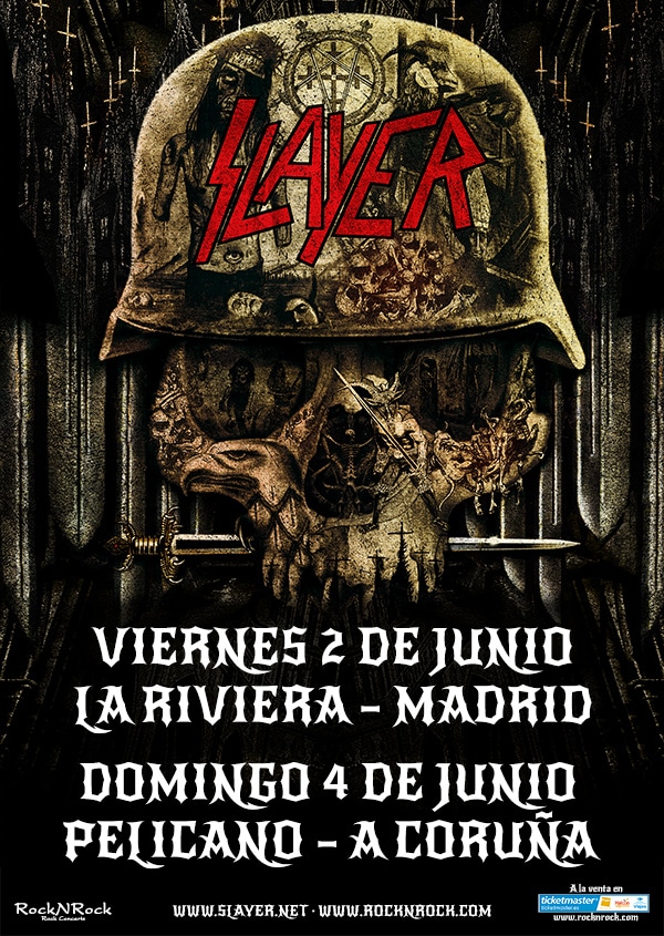 Slayer Slayer visitarán Madrid y A Coruña en el mes de junio