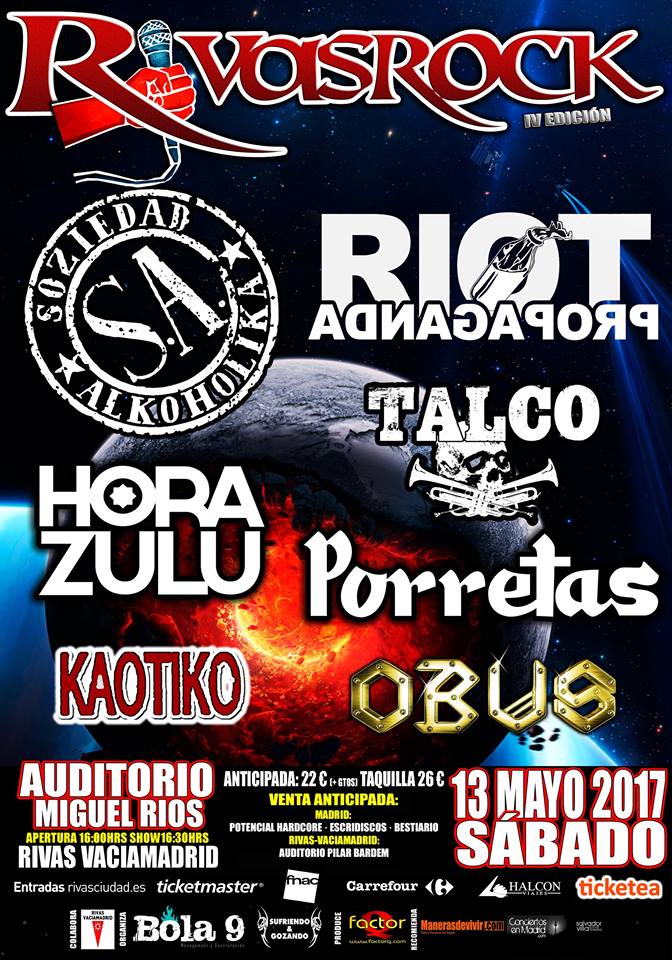 Rivas Rock Cartel definitivo del IV Festival Rivas Rock 2017