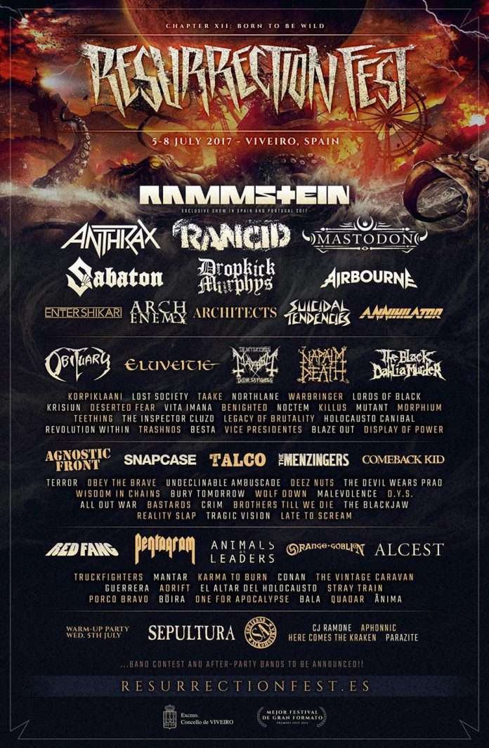 Resurrection Fest Anthrax, Sepultura y Talco entre las nuevas confirmaciones del Resurrection Fest 2017