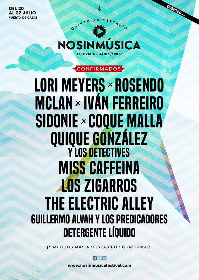No Sin Musica Rosendo y Los Zigarros entre los confirmados para el Festival No Sin Música de Cádiz