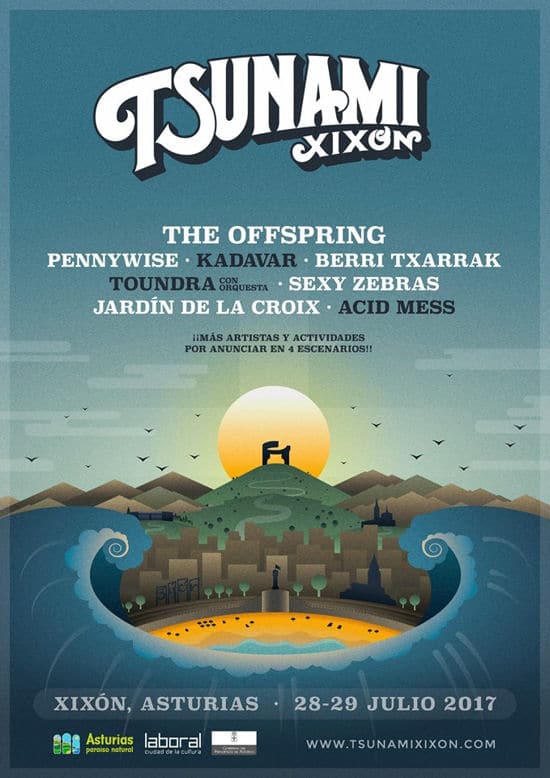 Tsunami Xixon The Offspring y Pennywise entre las bandas que actuarán en el Tsunami Xixon