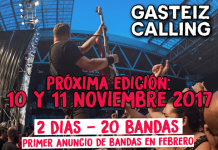 El 10 y 11 de noviembre se celebrará la próxima edición del Gasteiz Calling