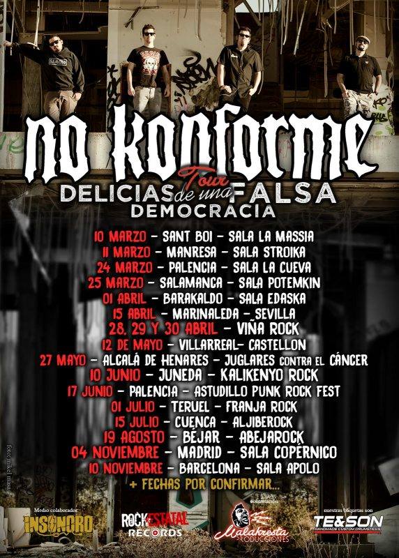 No Konforme Primeras fechas confirmadas de No Konforme presentando su último trabajo