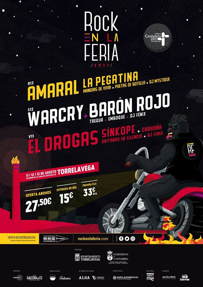Rock en La Feria Warcry, El Drogas y Sínkope entre otros confirmados para el Rock En La Feria de Torrelavega