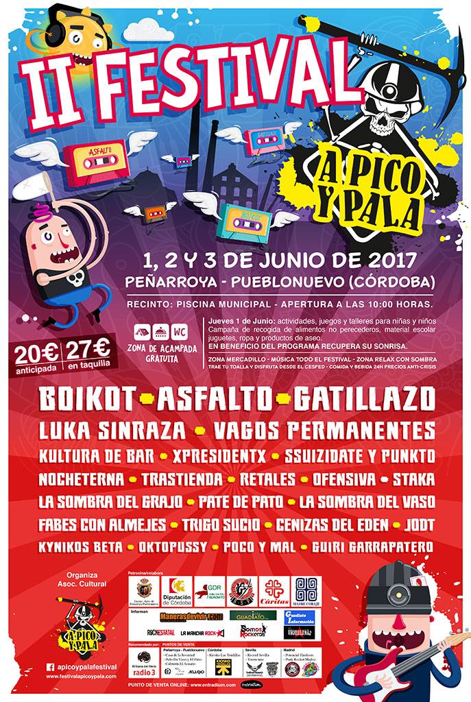 Cartel definitivo del II Festival A Pico y Pala de Peñarroya - Pueblonuevo (Córdoba)