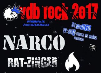 Cartel del festival solidario vdb Rock 2017 en Venta de Baños (Palencia)