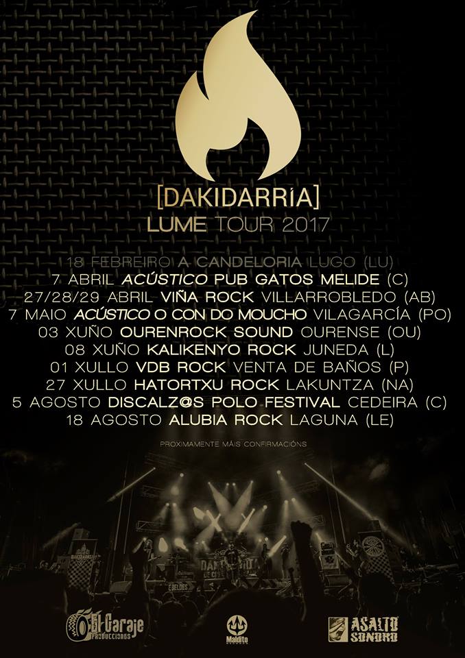 Primeras fechas confirmadas del Lume Tour 2017 de Dakidarría