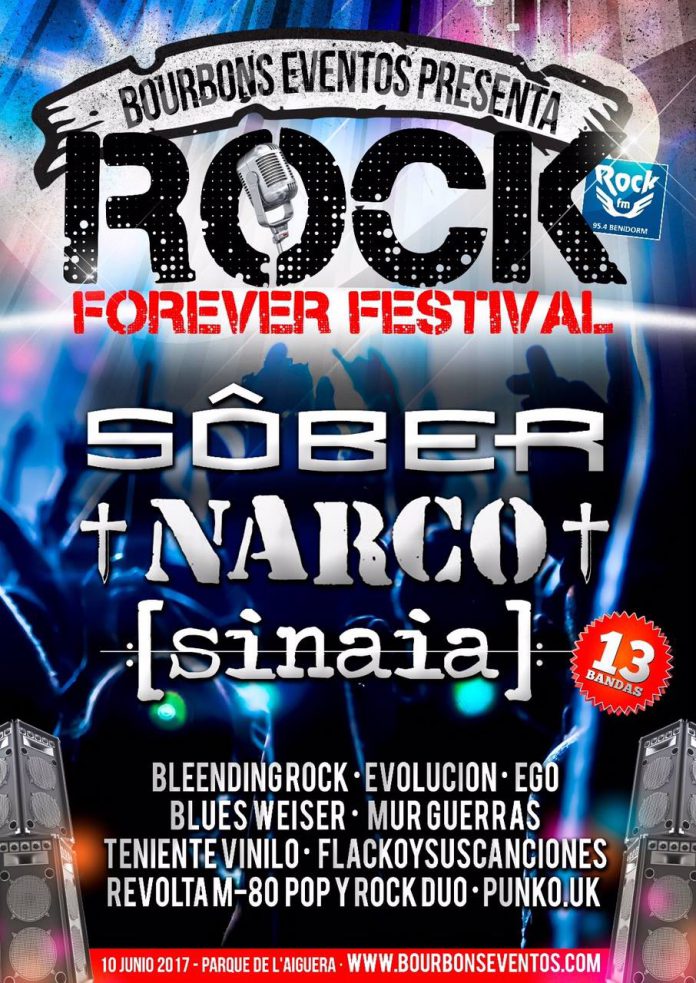 Sôber, Narco y Sinaia encabezan el Rock Forever Festival de Benidorm