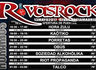 Horario definitivo de actuaciones del Festival Rivas Rock 2017