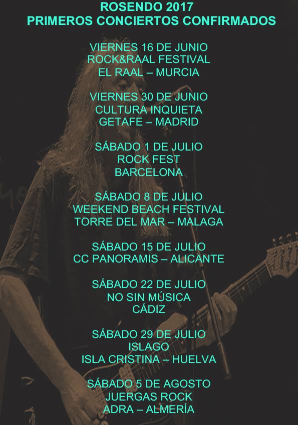 Rosendo Primeras fechas confirmadas para este año para ver a Rosendo en directo