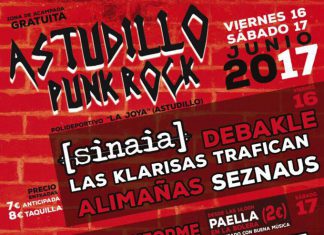 Cartel definitivo del festival Astudillo Punk Rock en Astudillo (Palencia)