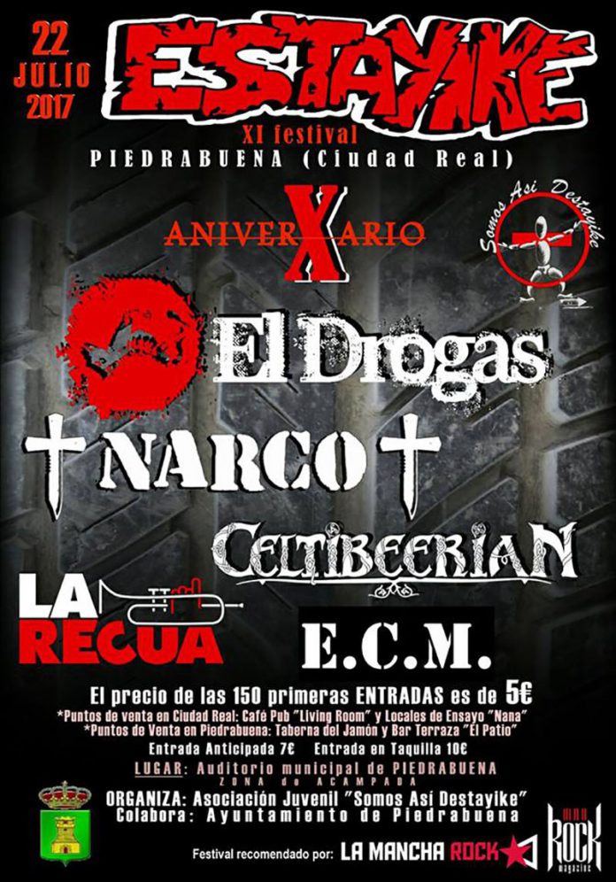 Estayike Rock El Drogas y Narco entre los confirmados para el XI Festival Estayike Rock