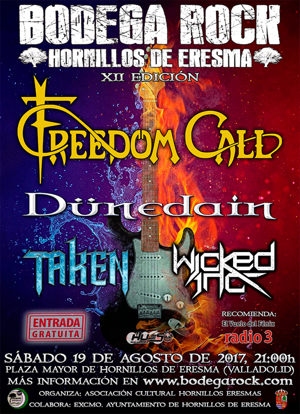 Bodega Rock Los alemanes Freedom Call encabezarán la XII edición del festival Bodega Rock de Hornillos de Eresma (Valladolid)