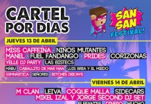 Distribución por días del Sansan Festival 2017 de Benicàssim (Castellón) Horarios de actuaciones del SanSan Festival de Benicàssim