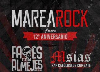 Cartel de la fiesta 12 aniversario del Marearock en la sala Jimmy Jazz de Vallekas