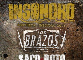 Cartel del concierto Insonoro 10.1 con Los Brazos y Saco Roto hoy, 8 de abril, en Santander