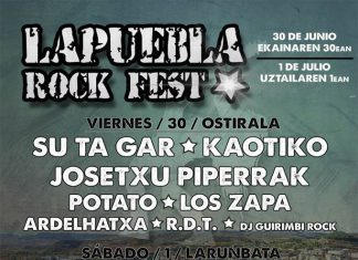 Cartel definitivo de Lapuebla Rock Fest de Lapuebla de Labarca (Álava)