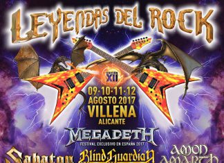 Cartel completo del Leyendas del Rock 2017 de Villena, Alicante