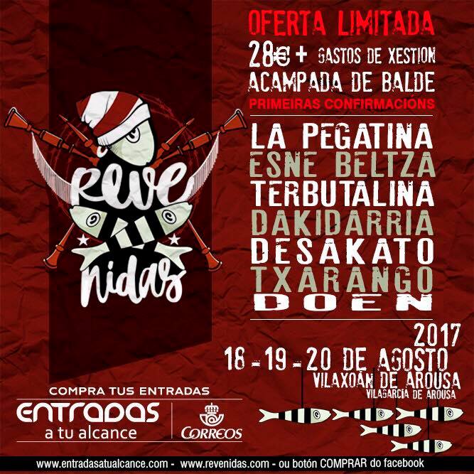 Revenidas Rock La Pegatina y Desakato entre las primeras confirmaciones para el Revenidas Rock de Vilagarcía de Aurousa