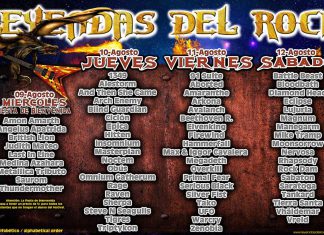 Distribución por días del Festival Leyendas del Rock de Villena