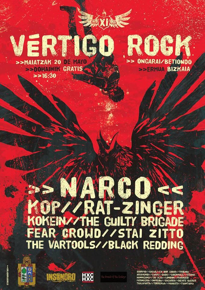 Vertigo Rock Narco encabeza el XI Vértigo Rock Festival de Ermua, Bizkaia