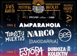 Cartel por días del Festival Sonrías Baixas 2017