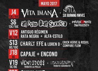 Programación para el mes de Mayo en la Sala Marearock de Alicante