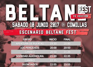 Horarios de actuaciones del Beltane Fest de Comillas, Cantabria