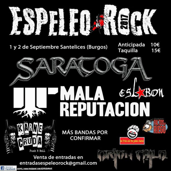 Espeleo Rock Saratoga y Mala Reputación entre las bandas confirmadas para el Espeleo Rock de Santelices (Burgos)