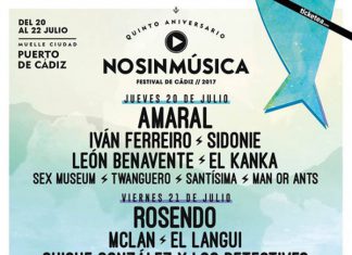 Cartel completo del Festival No Sin Música 2017 de Cádiz