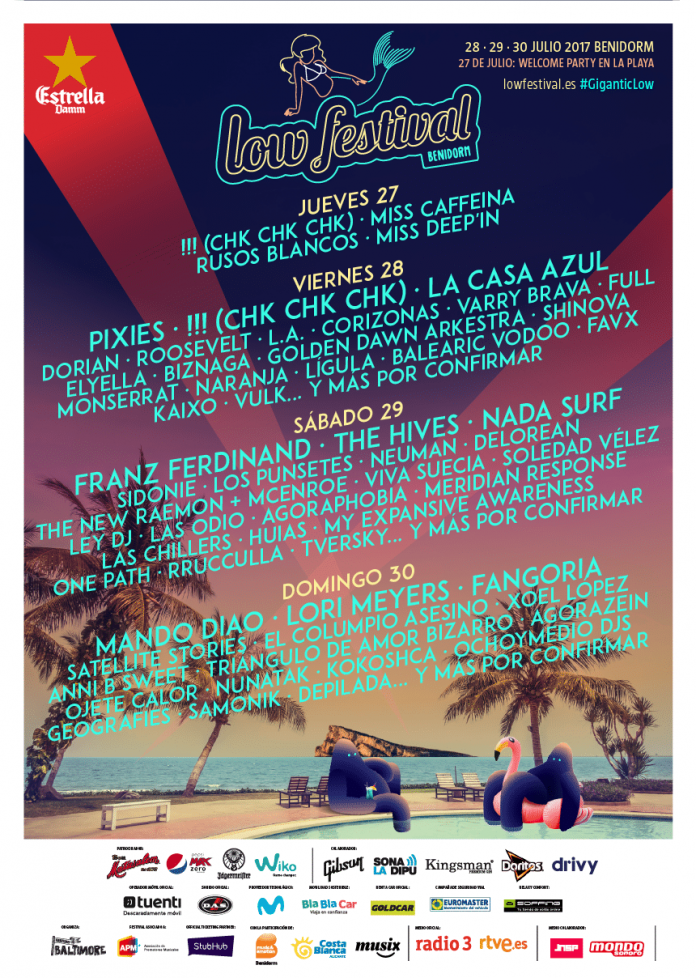 Low Festival Cartel completo y distribución por días del Low Festival 2017 de Benidorm