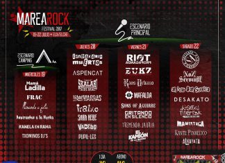 Cartel por días del Marearock Festival 2017 de Elche, Alicante
