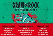 Distribución por días del Festival Granirock de Quintana de la Serena, Badajoz