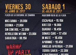 Horarios definitivos del Festival ZLive Rock de Zamora