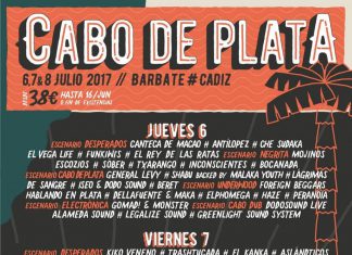 Cartel por días del Festival Cabo de Plata de Barbate, Cádiz