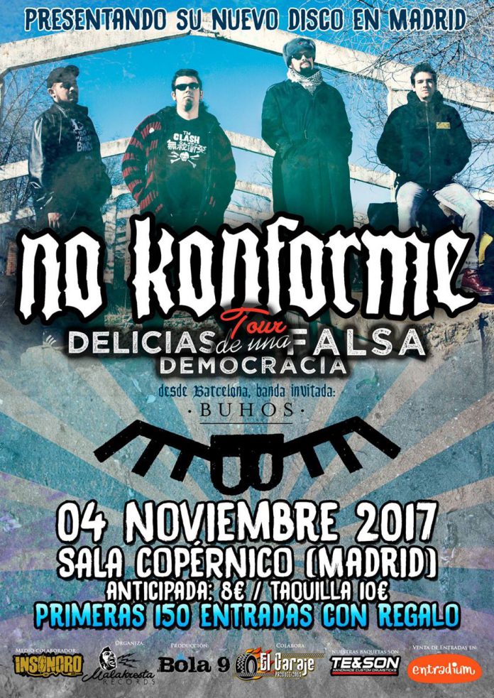 No Konforme No Konforme anuncian que la presentación de su nuevo disco en Madrid será el 4 de noviembre