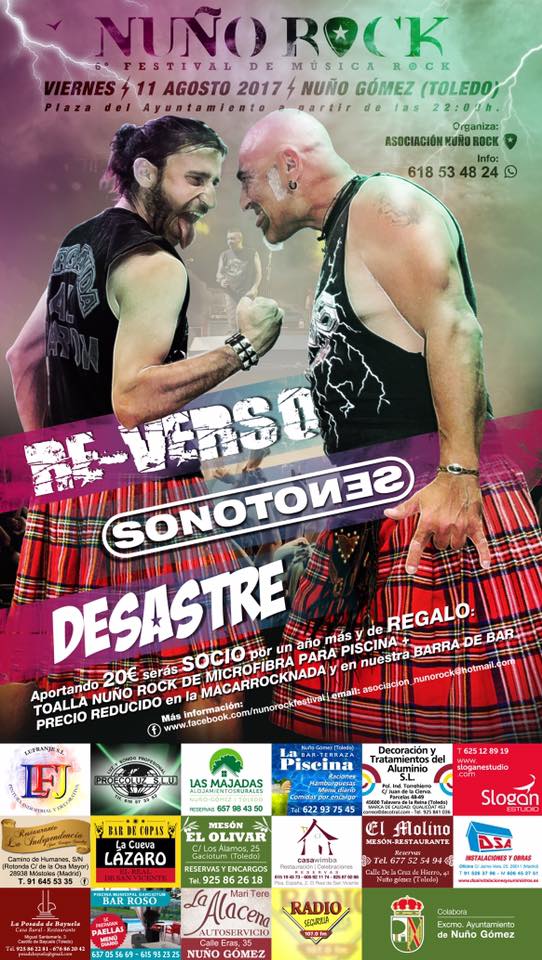 Nuño Rock Cartel de la VI edición del Festival Nuño Rock de Nuño Gómez, Toledo