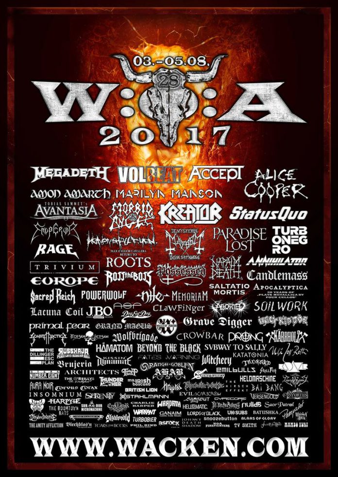 Wacken Más de 160 grupos de metal, thrash y hard rock visitarán el WACKEN OPEN AIR 2017 de Alemania