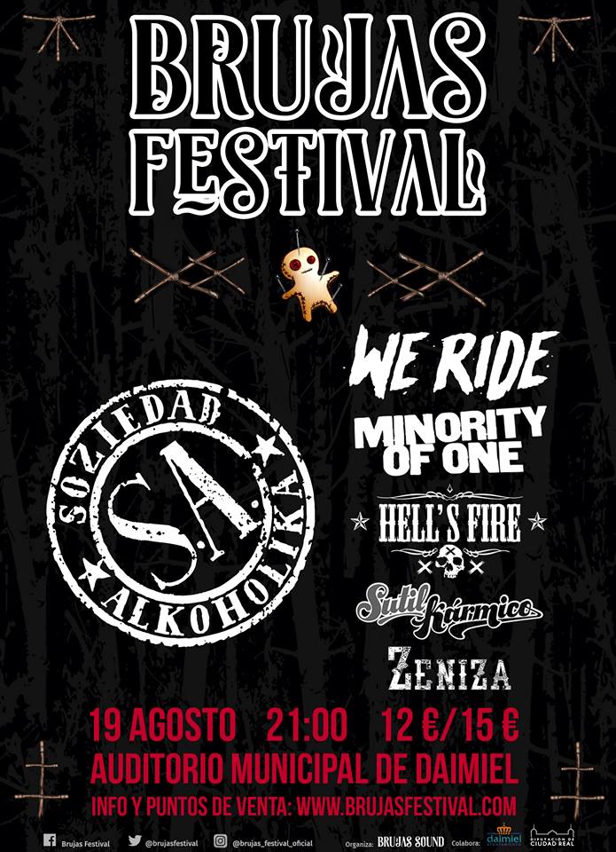 Brujas Festival Soziedad Alkohólika encabeza el Brujas Festival de Daimiel, Ciudad Real