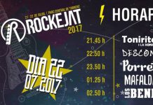 Horarios de actuaciones del Festival Rockejat 2017 de Torrent, Valencia Cartel completo del festival Rockejat 2017 en Torrent, Valencia