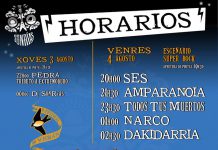 Horarios de las actuaciones del Festival Sonrías Baixas 2017 de Bueu, Galicia