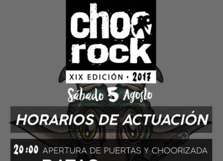 Horarios del Festival Choorock 2017 de Corral de Calatrava (Ciudad Real)